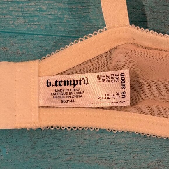 Wacoal B.TemptD Underwire Bra 36DDD Pink Ivory - Picture 3 of 4